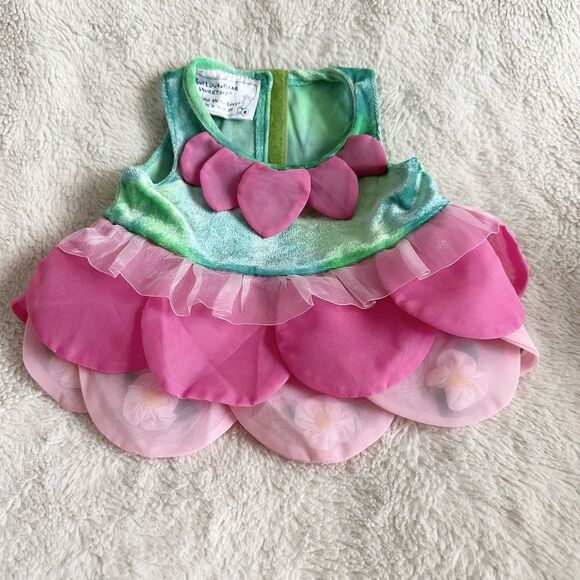 Build A Bear Workshop Flower Fairy Petal Dress Green Pink Outfit Accessory - Picture 1 of 5